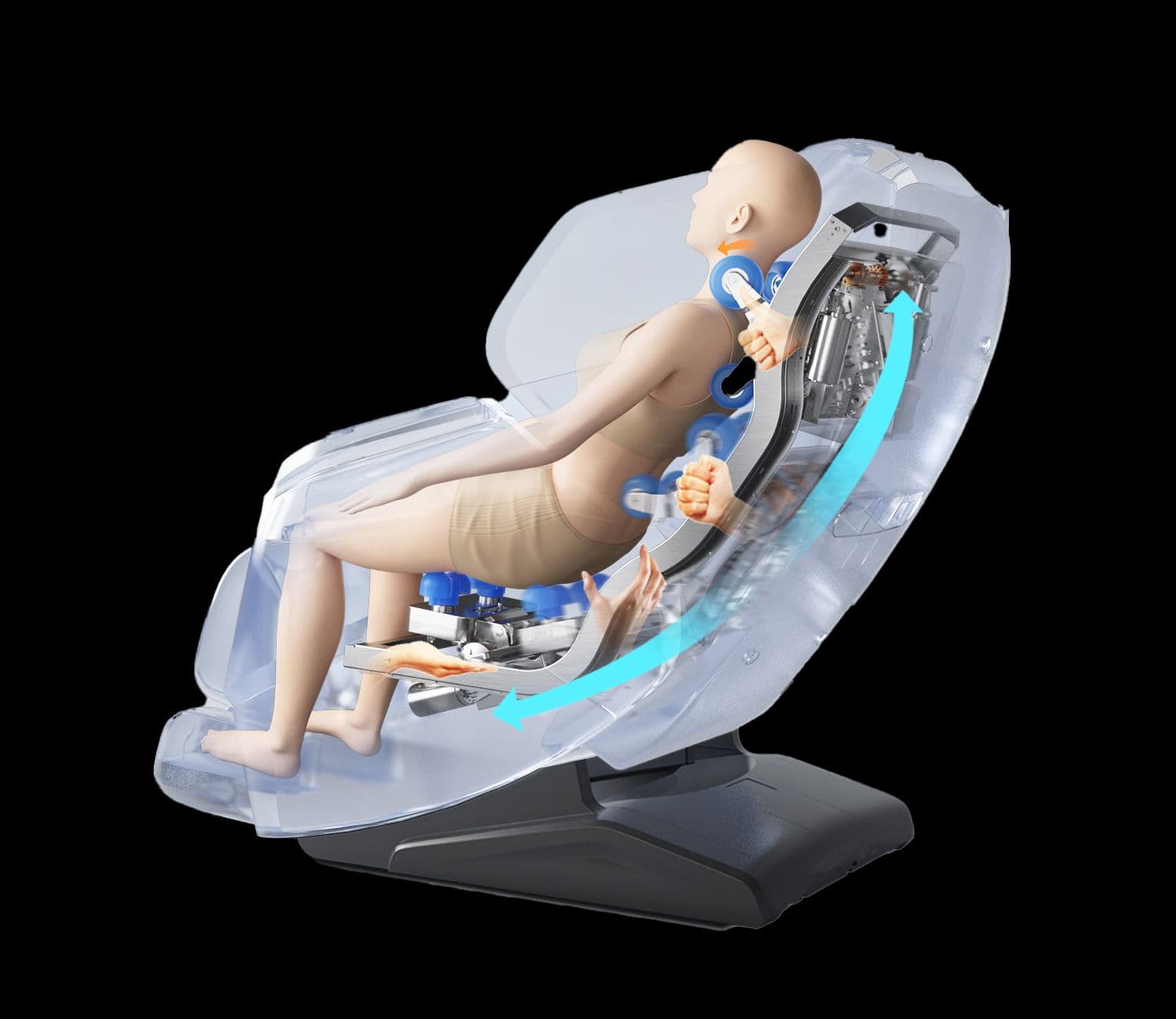 4D Technology with two Massage Mechanisms