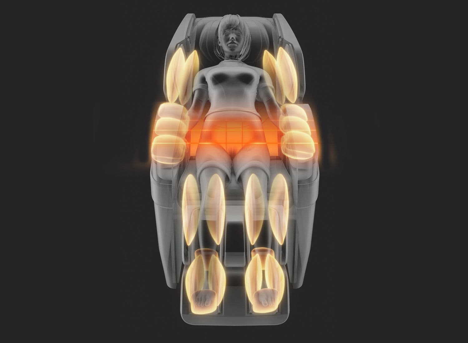 Arm and palm massage. 
Foot and calf massage.