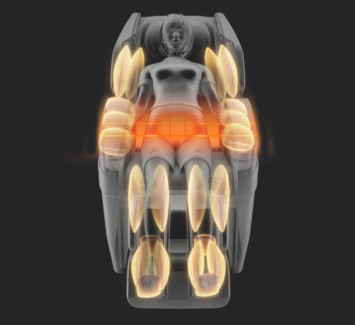 Arm and hand massage. Leg and calf massage